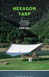 UPF50+ Sun proof Hexagon Camping Tarp Canopy Large