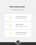 NatureHike Lightweight Bamboo Folding Table