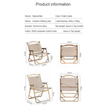 Foldable Wooden Grain Aluminum Camping Chair
