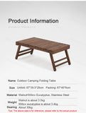 Camping Folding Wooden Table