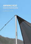 2M 4 Section Folding Tarp Pole