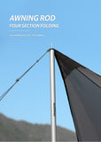 2M 4 Section Folding Tarp Pole