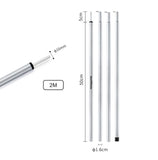 2M 4 Section Folding Tarp Pole