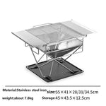 Folding Outdoor Fire Station & Camping Barbecue Grill 