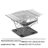 Folding Outdoor Fire Station & Camping Barbecue Grill 