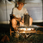 Folding Outdoor Fire Station & Camping Barbecue Grill 