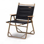 Foldable Wooden Grain Aluminum Camping Chair