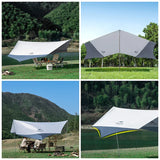 UPF50+ Sun proof Hexagon Camping Tarp Canopy Large