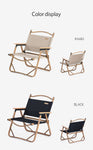 Foldable Wooden Grain Aluminum Camping Chair
