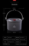 Picnic hanging pot for 4-6 persons