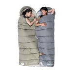 Envelop washable cotton sleeping bag with hood
