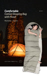 Envelop washable cotton sleeping bag with hood