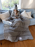 Envelop washable cotton sleeping bag with hood