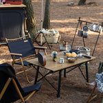 Wood Grain Telescopic Foldable Picnic Table