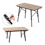 Wood Grain Telescopic Foldable Picnic Table