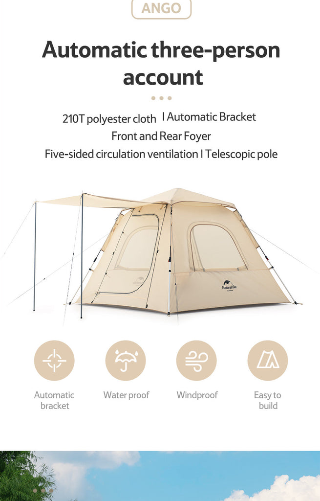 Automated Pop Up Rails Ango 3 Person Automatic Pop Up Tent – www.naturehikeoman.com