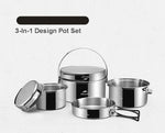 3-in-1 Stainless Steel Kettle & Pot Set