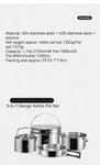 3-in-1 Stainless Steel Kettle & Pot Set