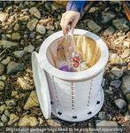 Portable Outdoor Folding Toilet, Trash Can