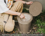 Portable Outdoor Folding Toilet, Trash Can