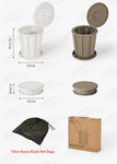 Portable Outdoor Folding Toilet, Trash Can