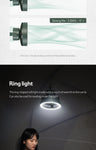 Ultralight  USB Charging Fan with ring light