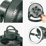 Ultralight  USB Charging Fan with ring light