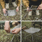 Stainless Steel Folding Camping Fire Rack