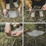 Stainless Steel Folding Camping Fire Rack