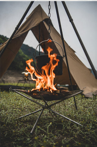 Stainless Steel Folding Camping Fire Rack – www.naturehikeoman.com