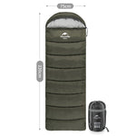 U150 U250 U350 envelope cotton sleeping bag with hood